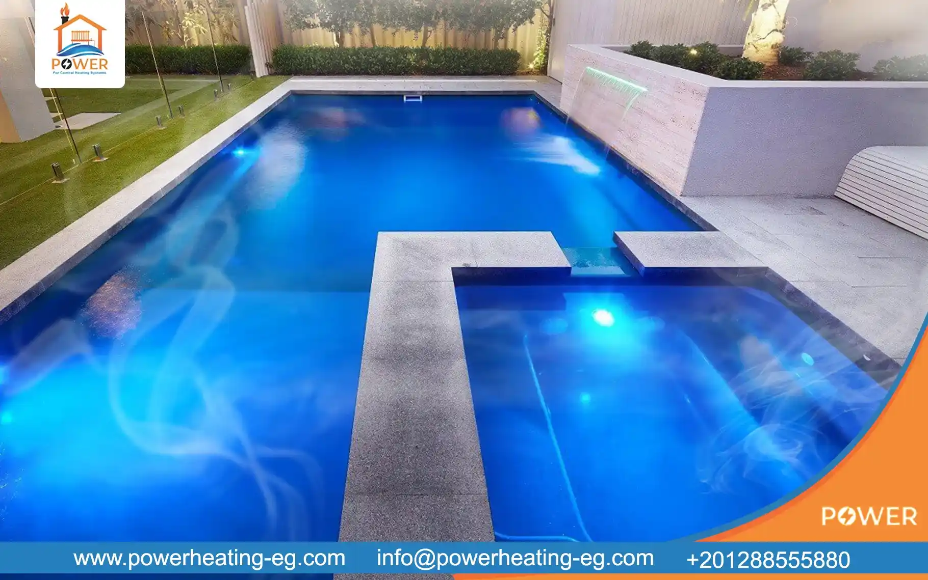 تسخين المياه فى حمام السباحة